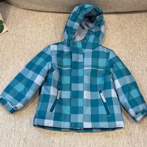 Cat & Jack Blue Plaid Puffer Jacket